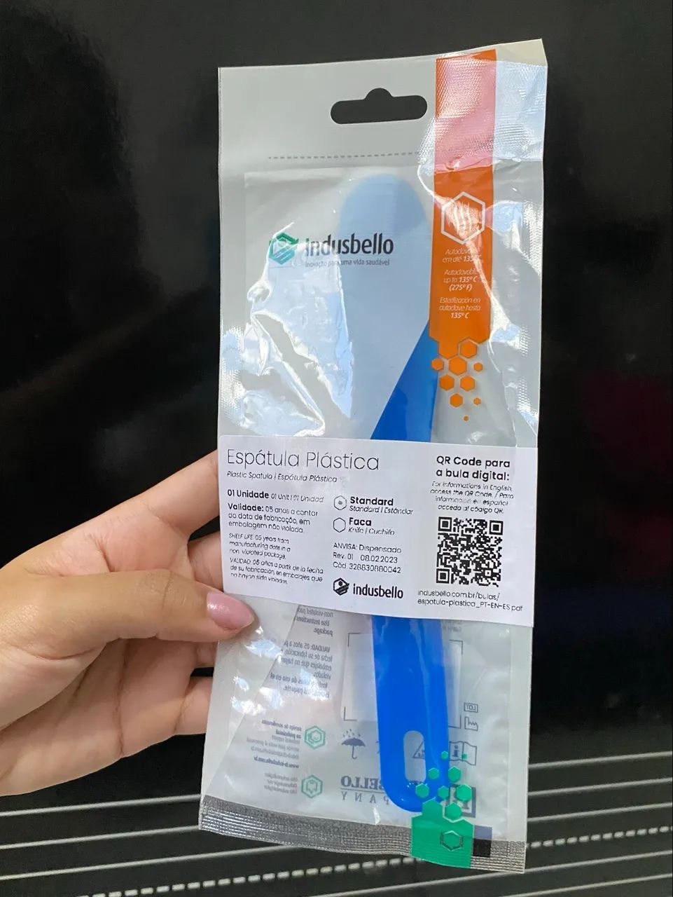 Espátula plástica azul - Indusbello 