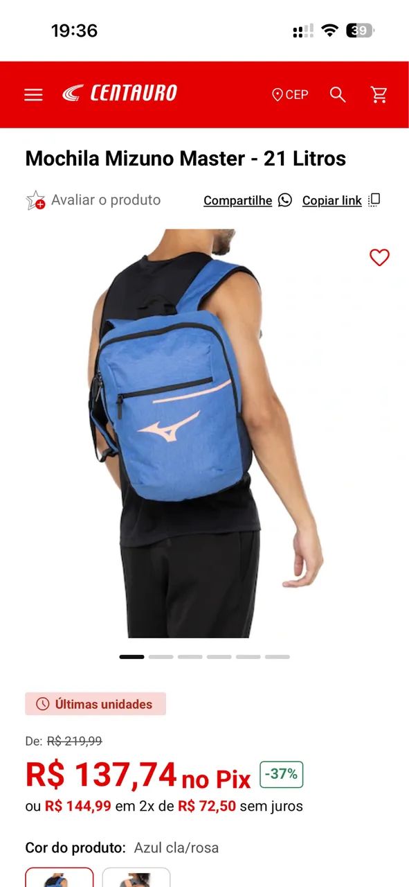 Mochila Mizuno  - Foto 2