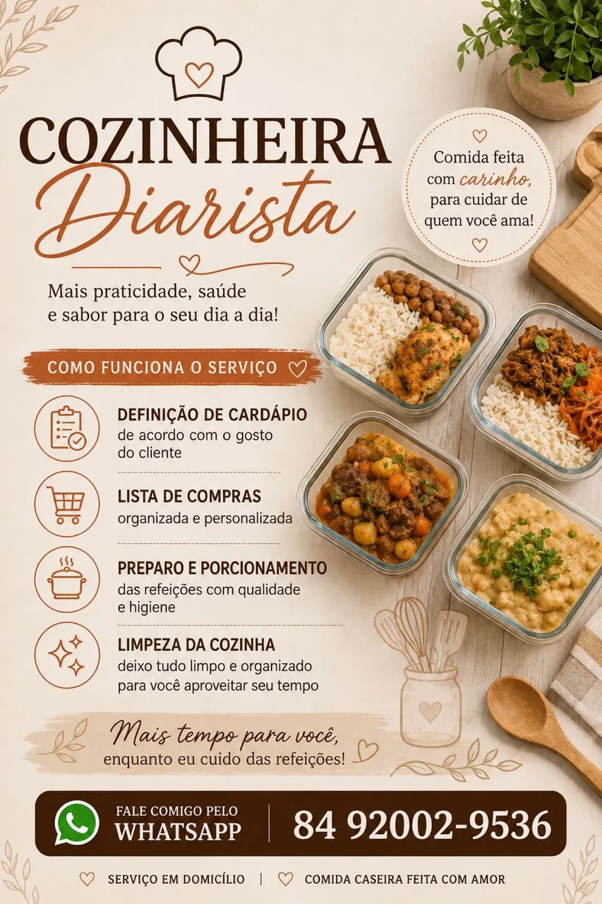 COZINHEIRA A DOMICÍLIO 