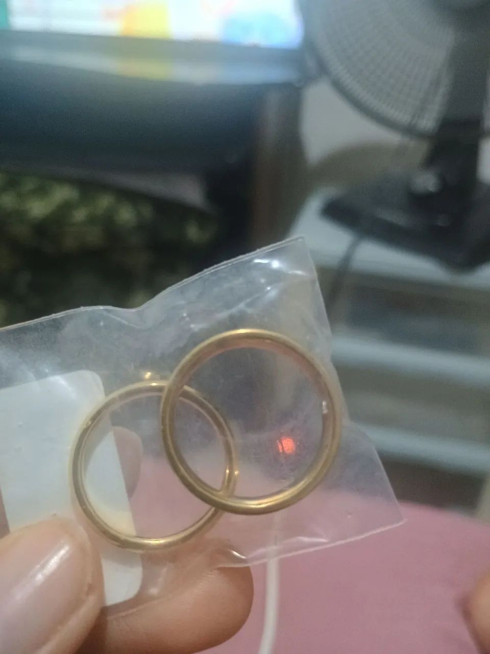 Aliança banhada a ouro Tam 20 - Foto 3