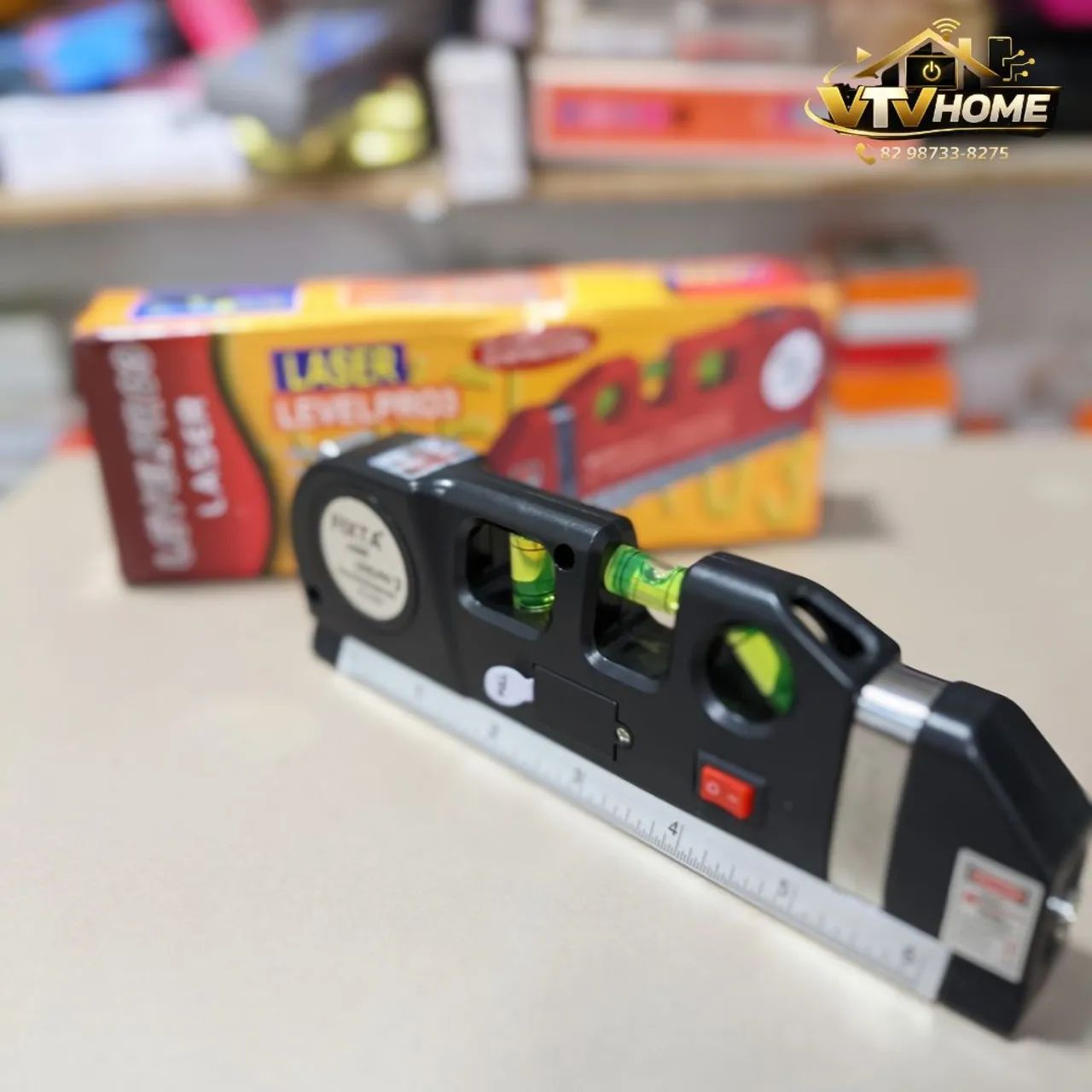 Nível a Laser Com Trena + Entrega Grátis 