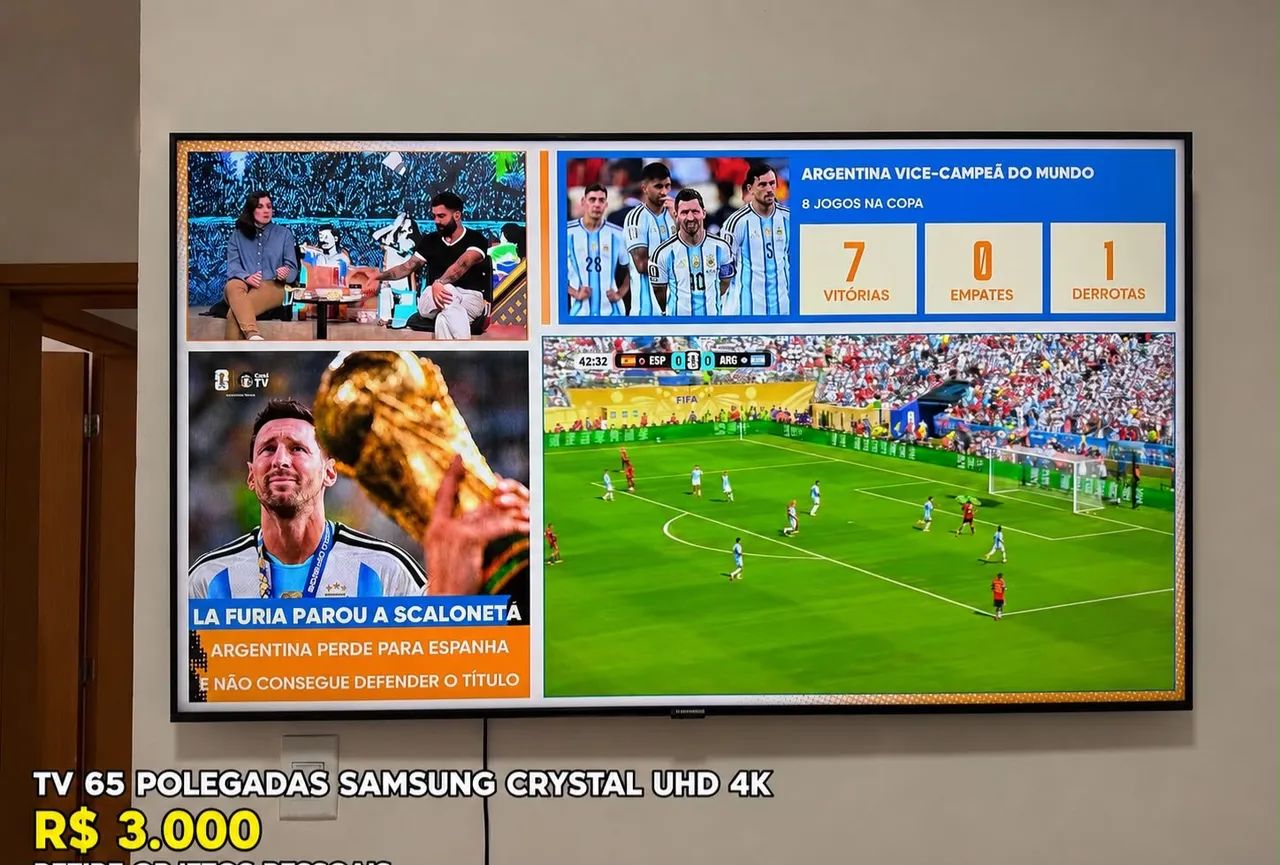TV Samsung 65 polegadas crystal HD