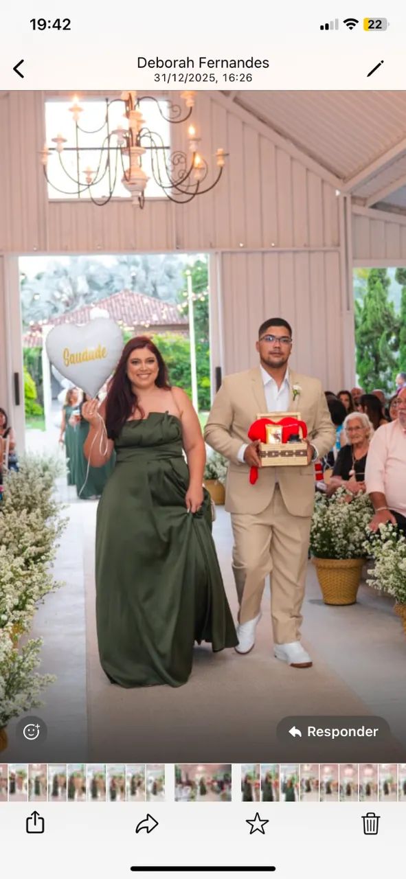 Vestido de Marinha - Verde Oliva  - Foto 3