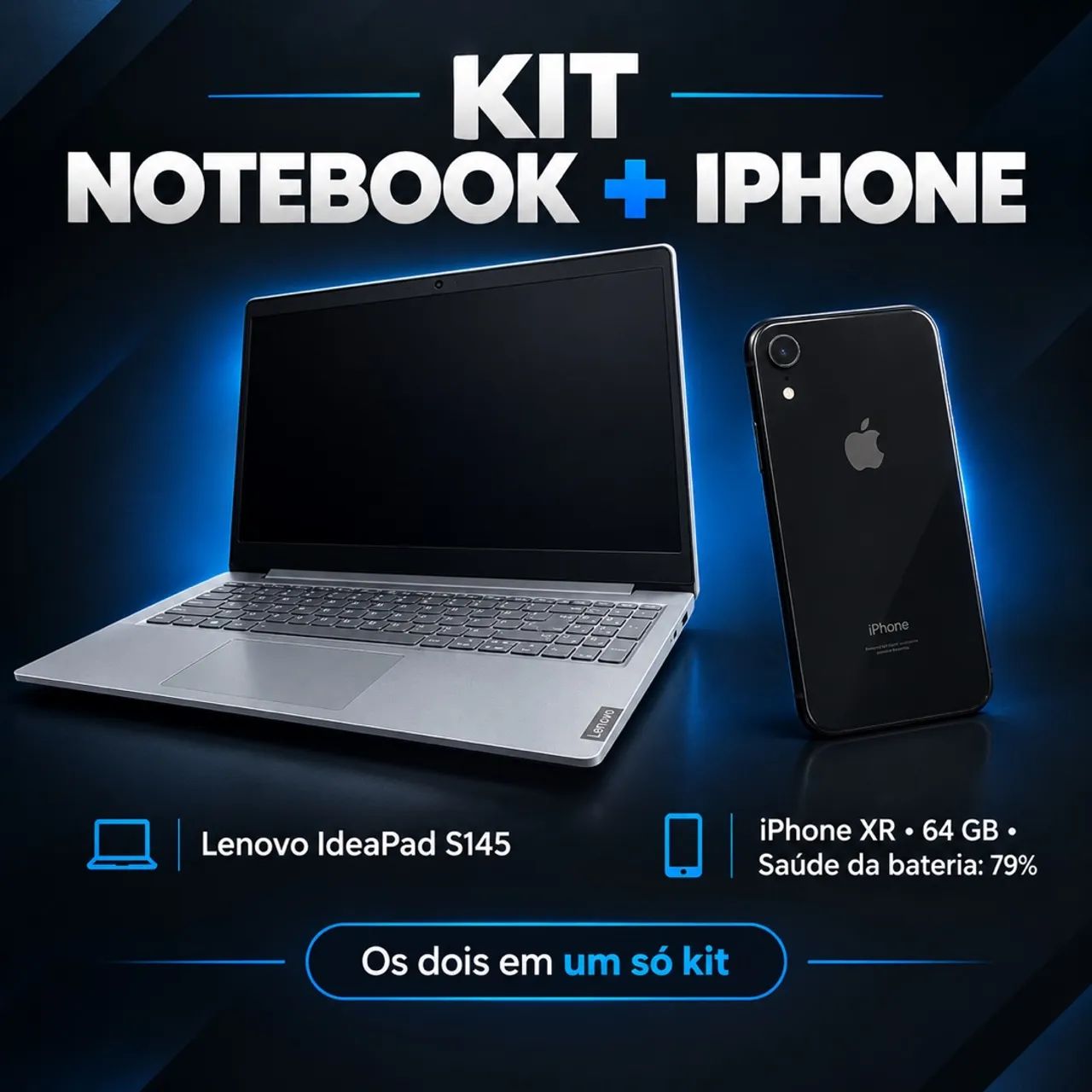 1 NOTEBOOK + 1 IPHONE 