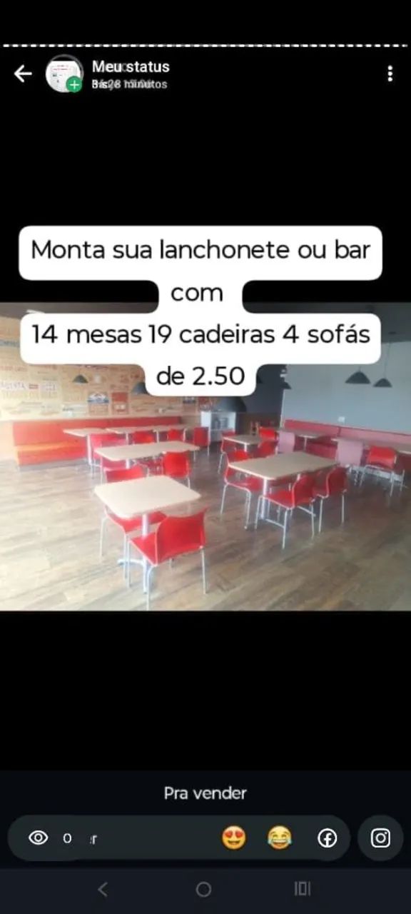 Mesas restaurante e lanchonete 