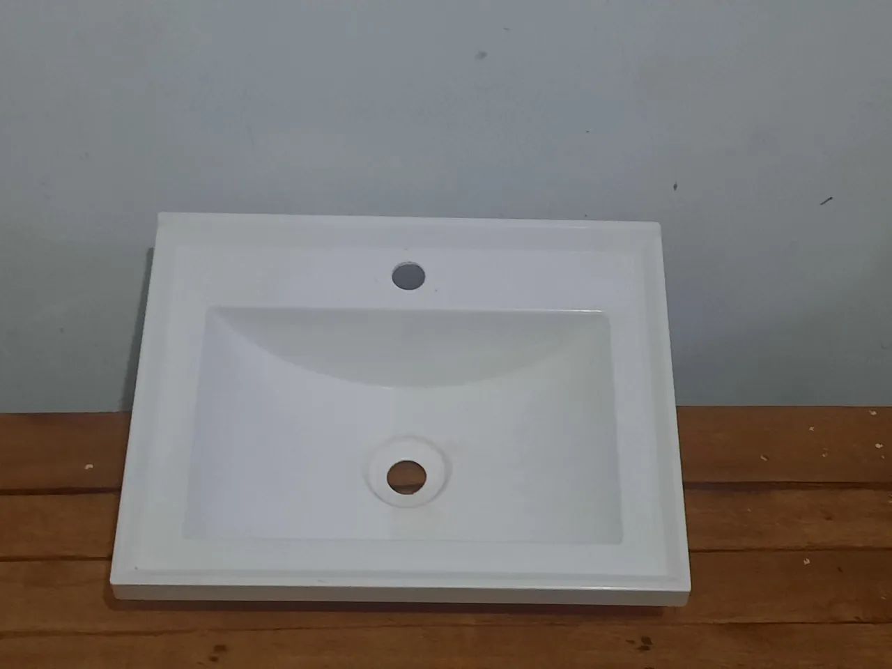 Pia Cuba retangular branca 40x30 cm PvC 