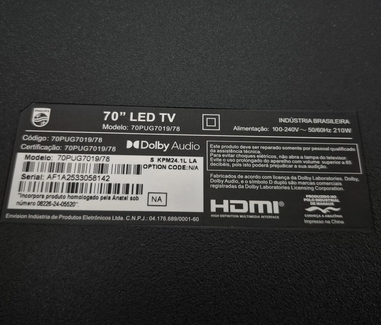 Smart TV 70 Polegadas 4K Philips (Comprada em Dezembro) NA GARANTIA - Foto 3
