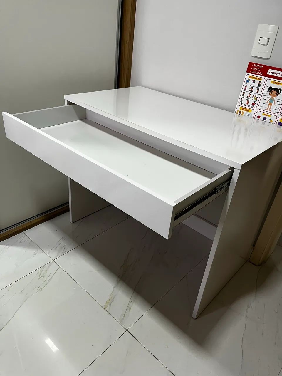 Escrivaninha/penteadeira MDF branco  - Foto 3