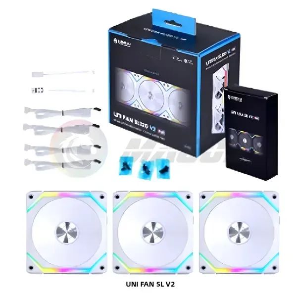 fans Lian li sl120 kit com 3 ventoinhas e controladora.