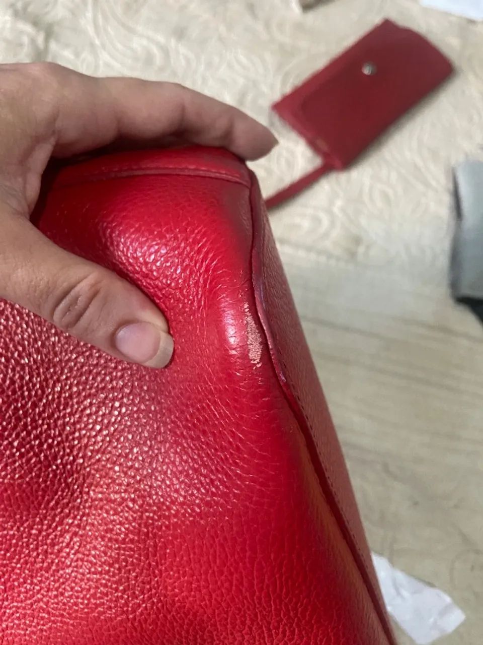 Bolsa vermelha de couro Schütz  - Foto 5