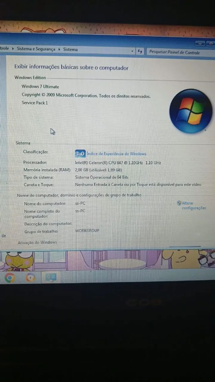 NOTEBOOK 400 reais
