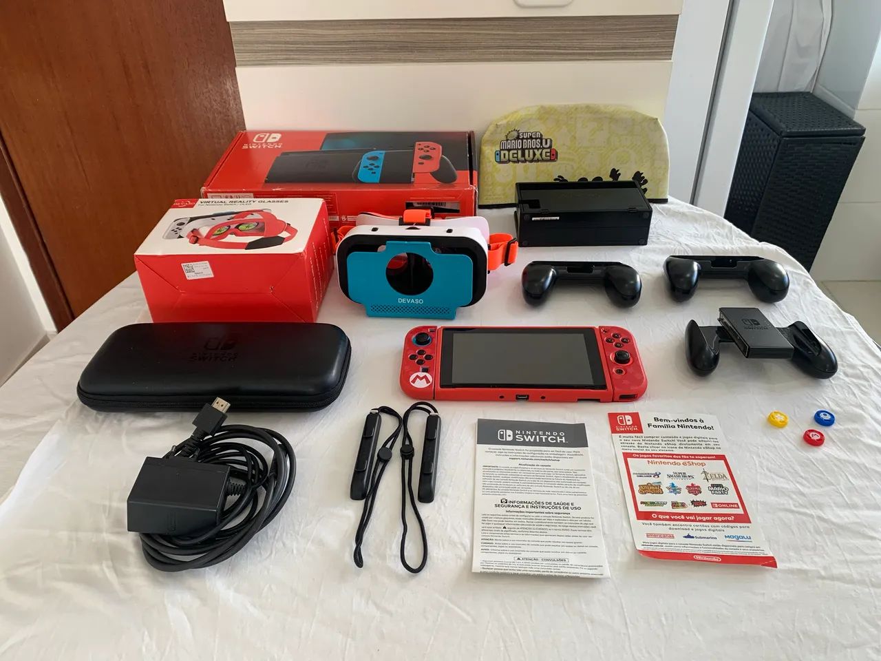 NINTENDO SWITCH +57 JOGOS+ACESSÓRIOS - Consoles de Vídeo Game