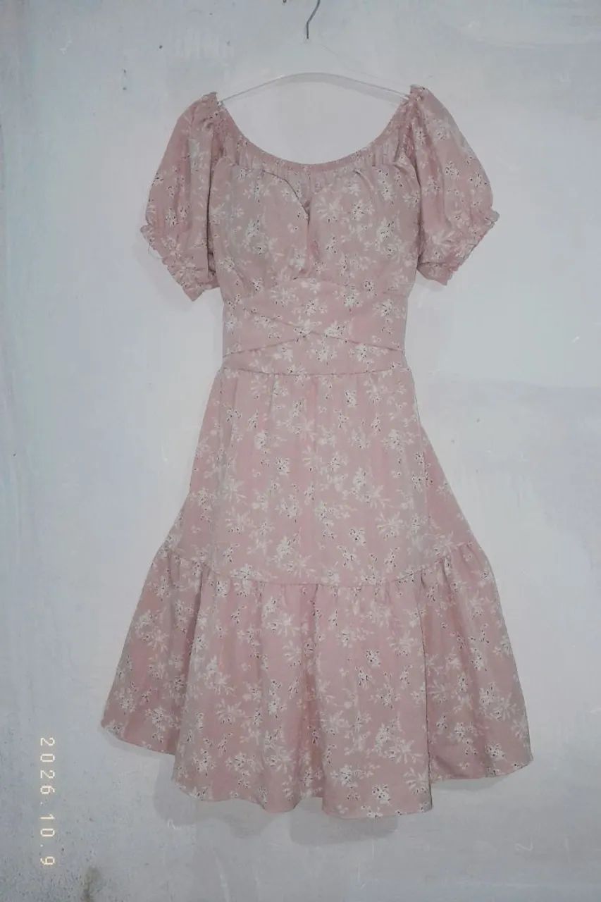 Vestido florido rosa