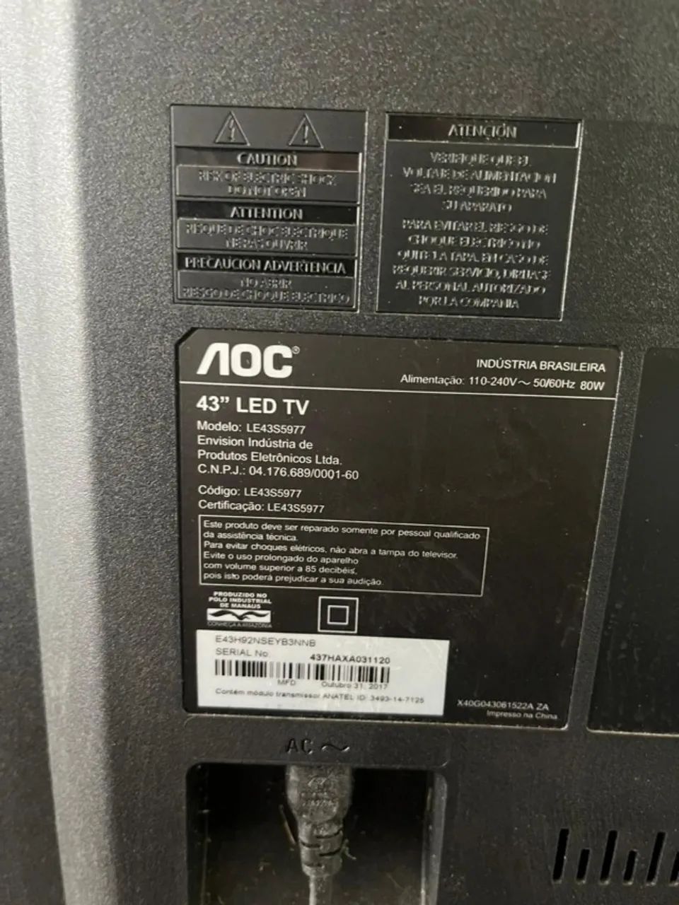 Smart TV AOC 43 polegadas  - Foto 3