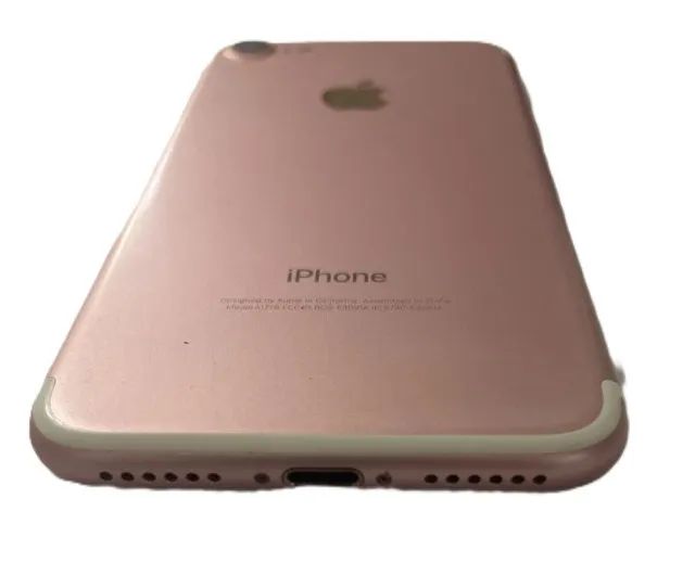 iPhone 7 128GB funcionando, cor Rose Gold com capa, caixa, earphone e cabo USB - Foto 4