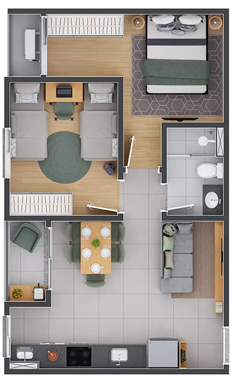 PLANTA 46m²