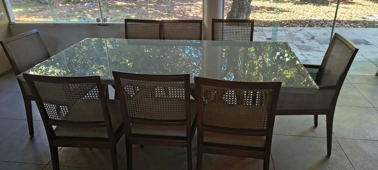 Conjunto de mesa de jantar 2,00m e 8 cadeiras - Foto 5