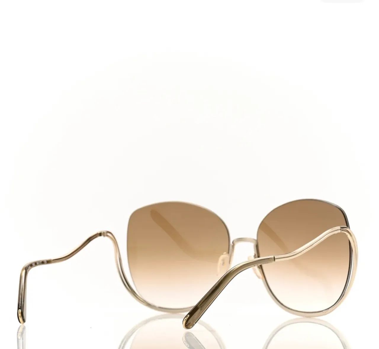 Auténtico de óculos de sol CHLOE Oversized Round Milla CE125S - Foto 4