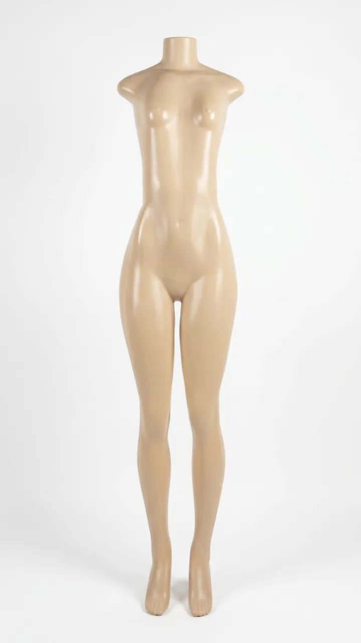 Manequim branco feminino sem braço e sem cabeça