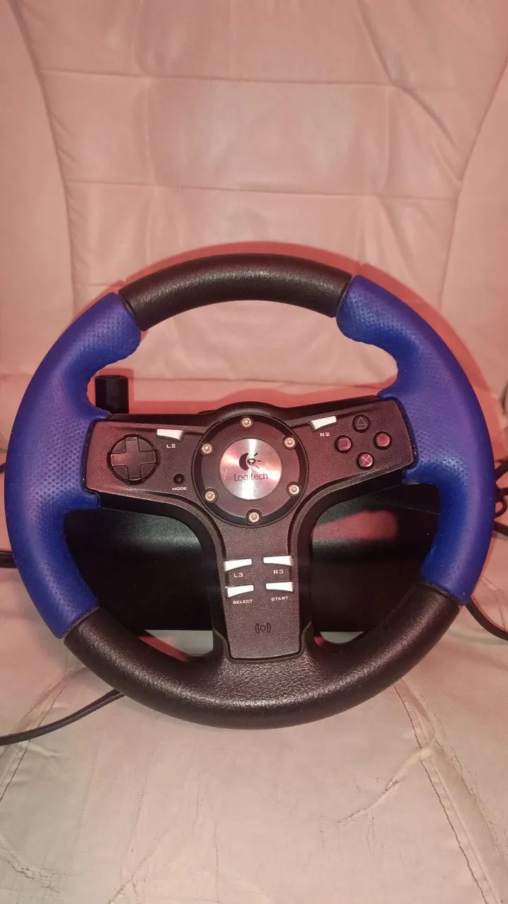 Volante Logitech Pc e PS2 funcionando 