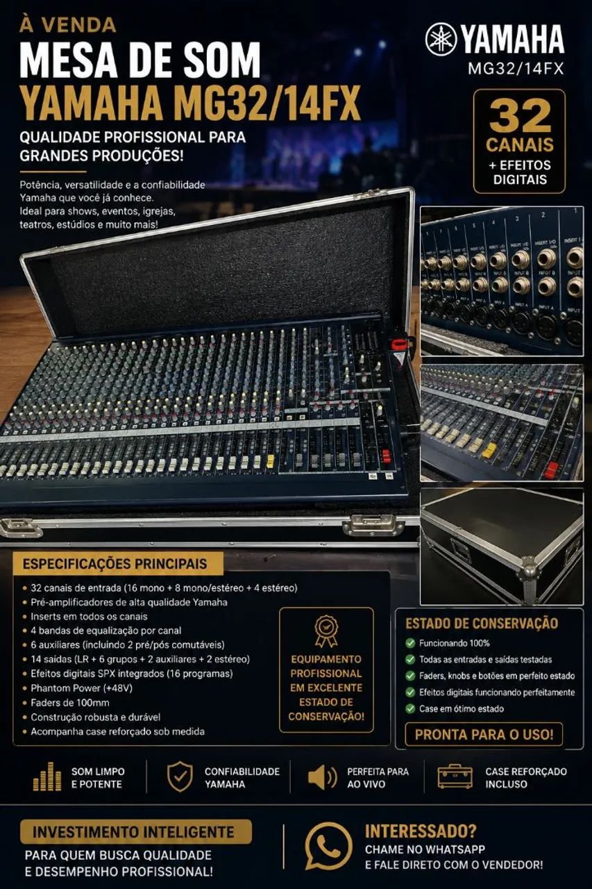 Mesa de Som Yamaha 