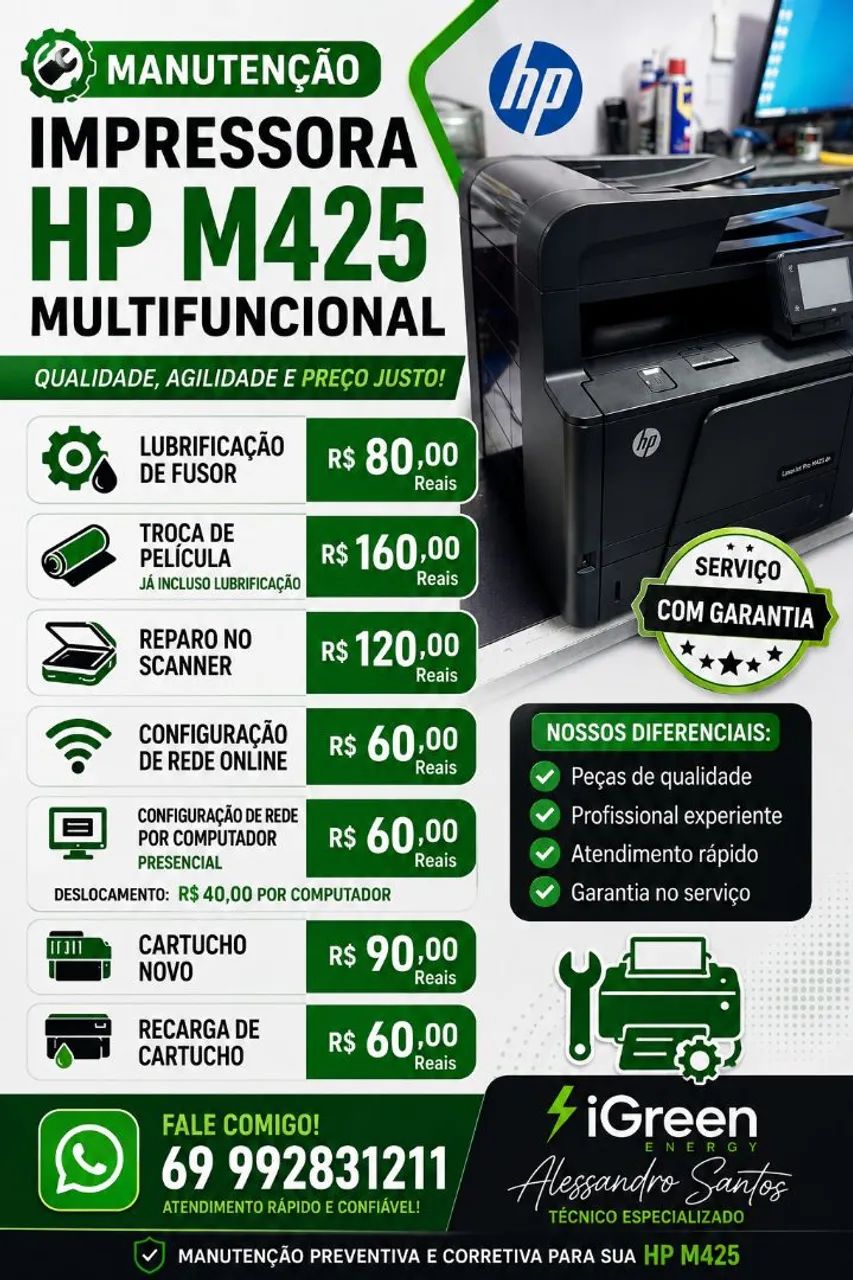 Manutenção Impressora HP