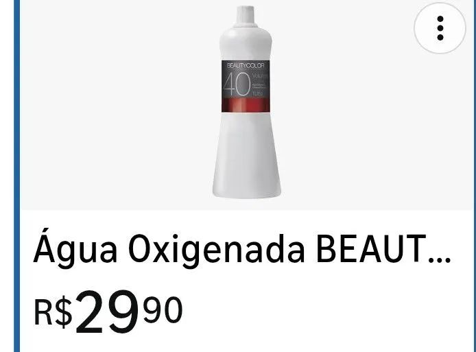 Água oxigenada de 1 l na caixa