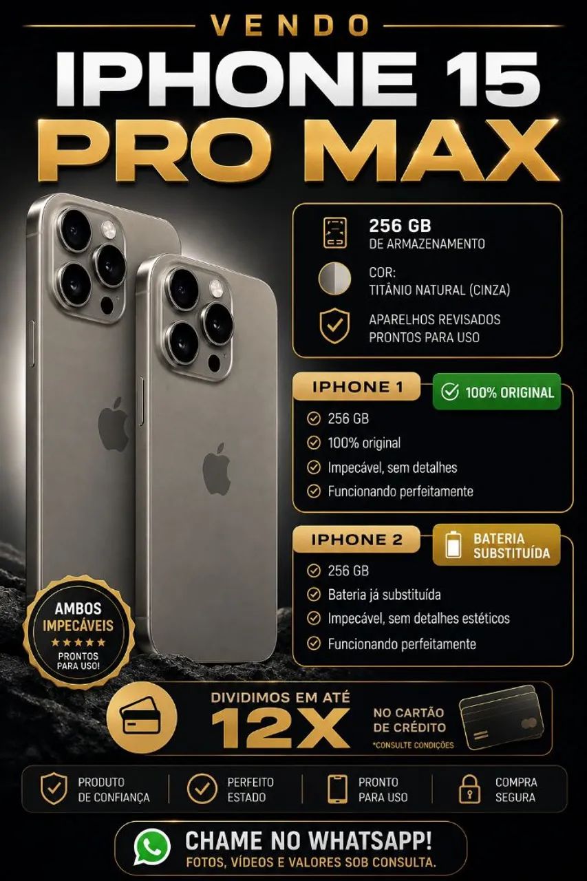 Vendo dois iPhone 15 Pro Max  - Foto 5