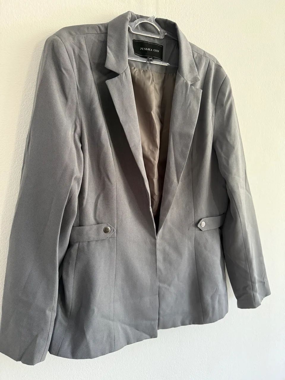 Blazer feminino cinza - Foto 3