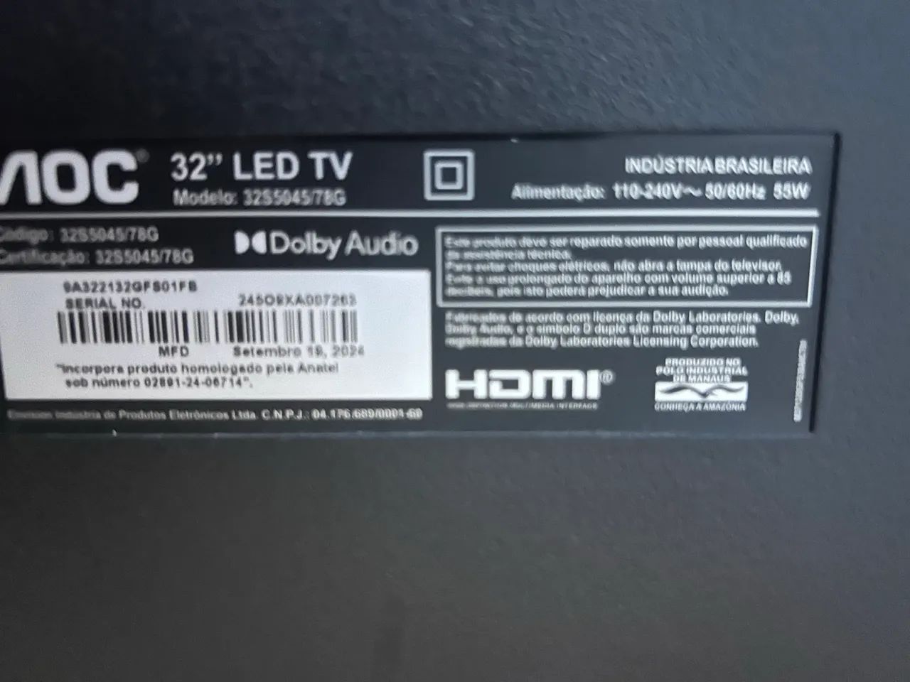 Televisão 32 polegadas AOC