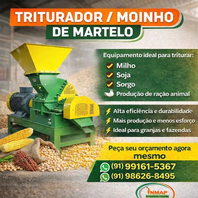 MOINHO MARTELO (triturador) com motor de cv