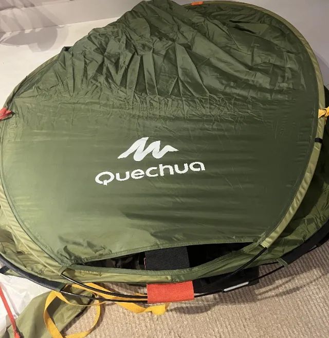 Barraca de Camping 2 Seconds para 2 Pessoas Quechua verde - Nova