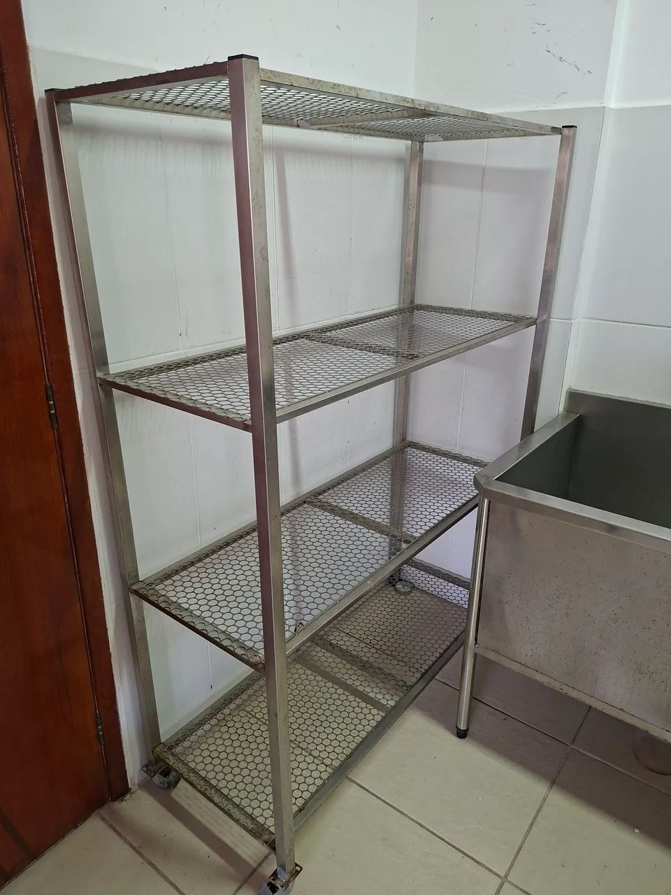 Estante Multiuso Aço Inox Escovado