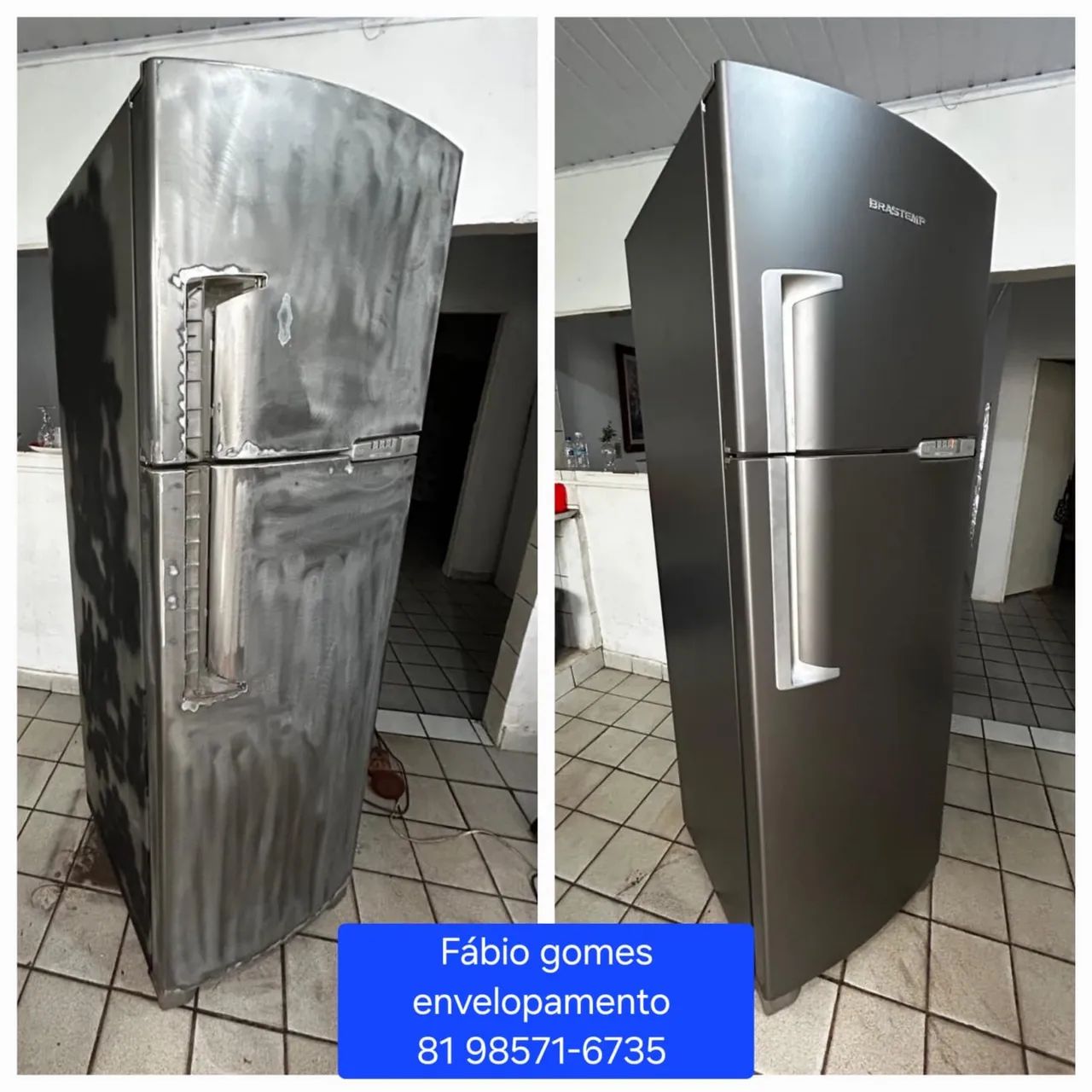 Renovando geladeira com envelopamento  - Foto 3
