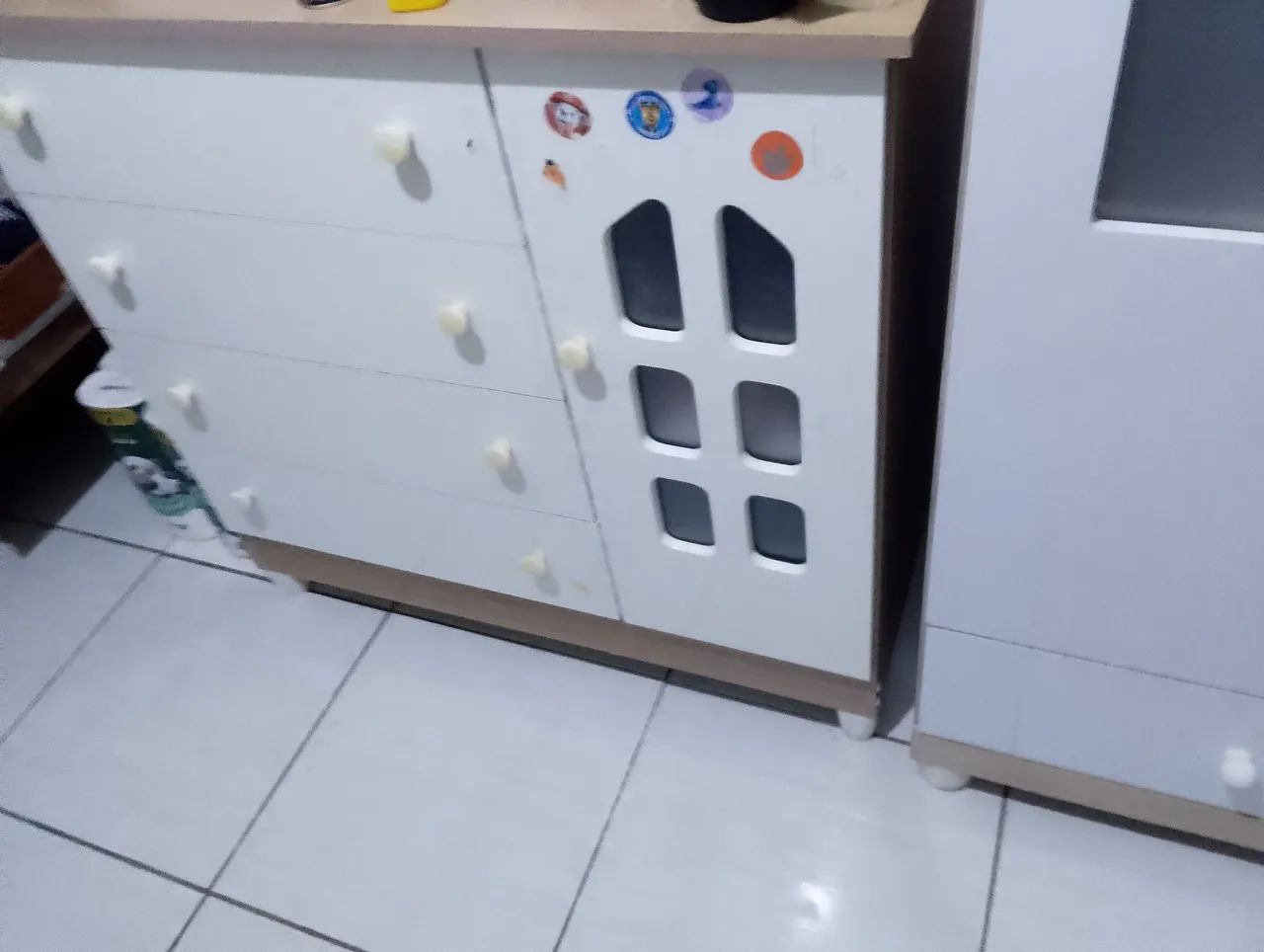 Guarda roupa e cômoda infantil jogo de quarto cômoda e guarda roupas - Foto 2