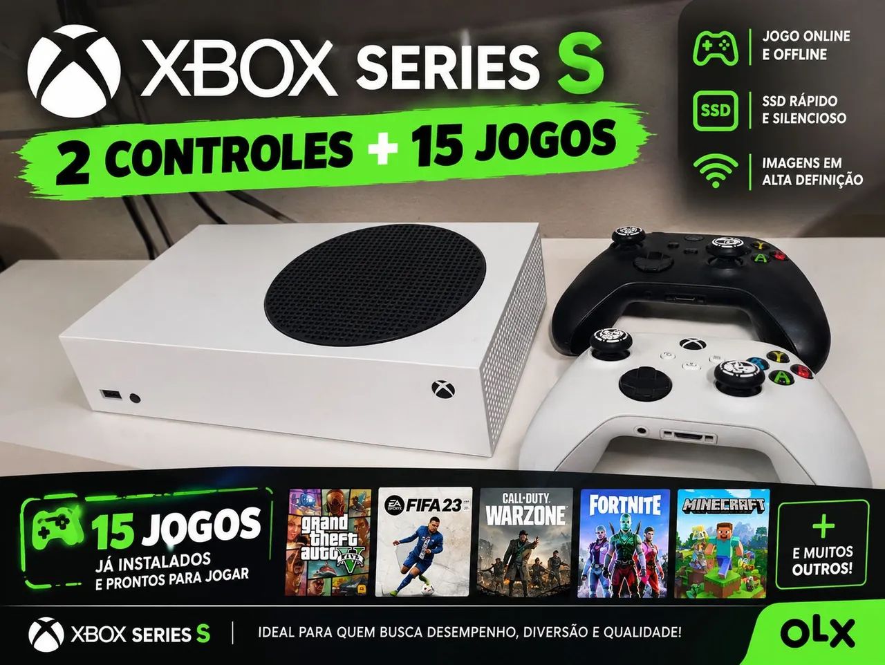 Xbox séries s +15 jogos 
