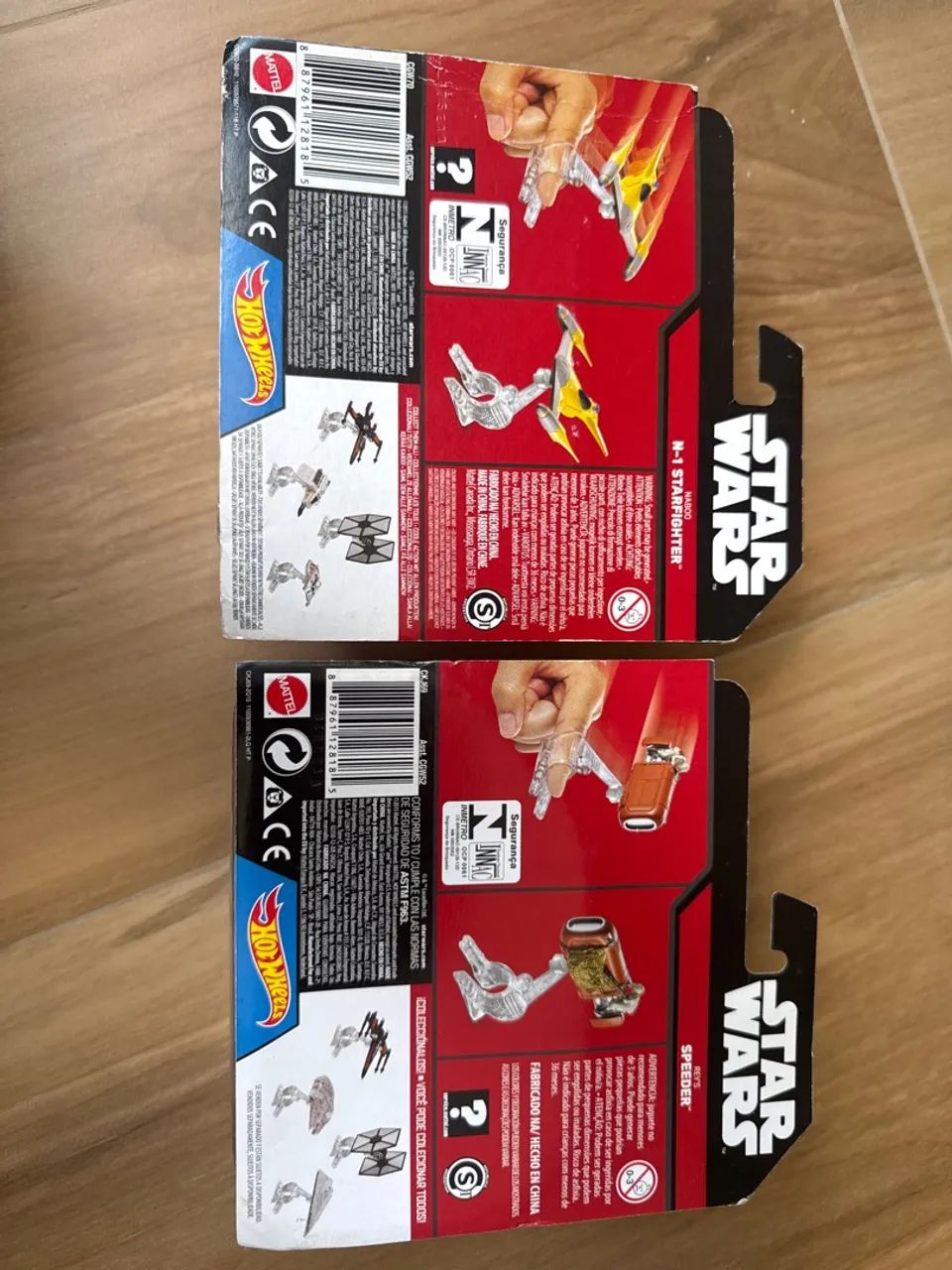 Hot wheels dupla nave Star wars Rey?s speeder e Naboo starfighter - Foto 4