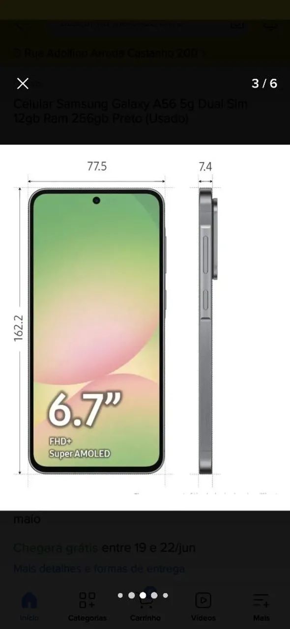GALAXY A56 5G 256GB 50mp 5000mah (NOVO LACRADO) - Celulares e