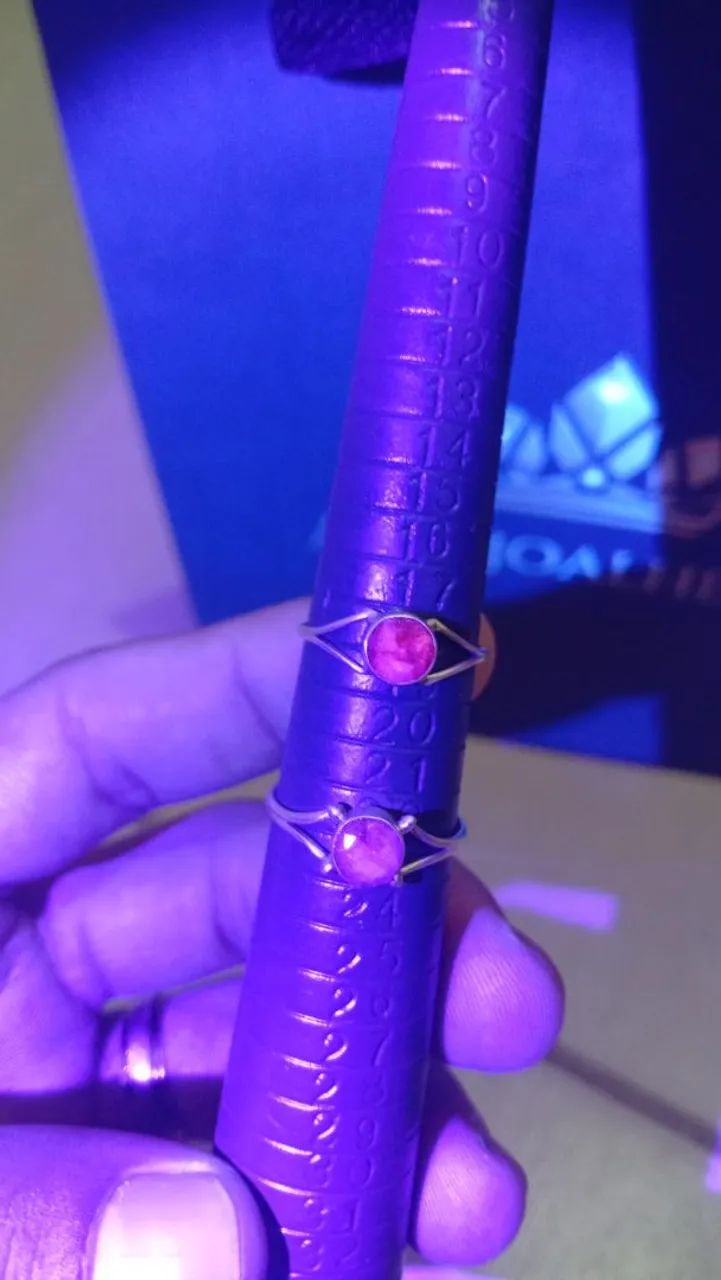 Anel de Rubi rosa natural na Prata 925 - Foto 3