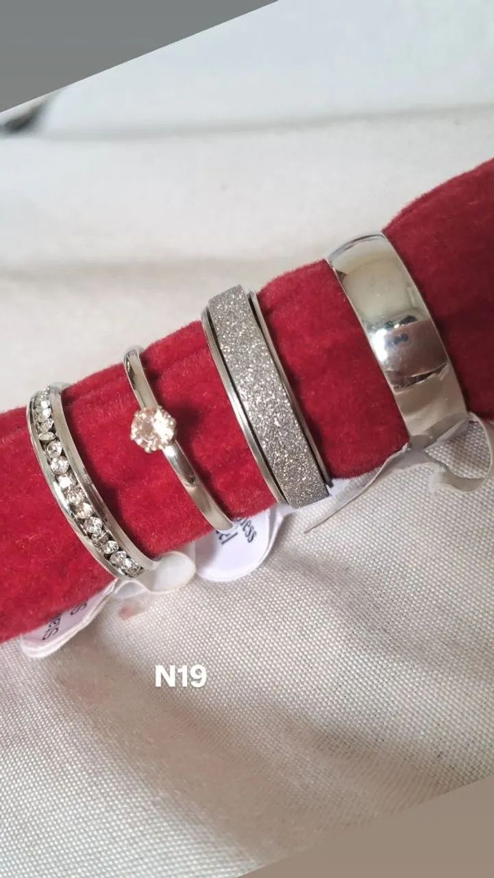 20 aneis de aço inox tipo aliança  - Foto 3