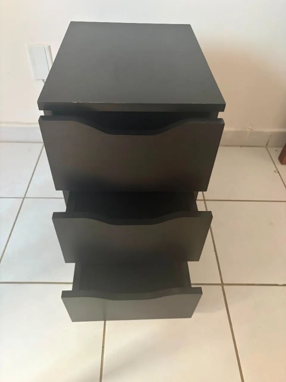 GAVETEIRO MULTIUSO COM 3 GAVETAS PRETO