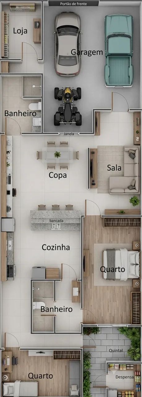 Casa ampla no Parque Dois Irmãos 