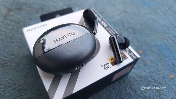 Fone bluetooth Haylou FlowBuds N55 - Novo - Foto 4