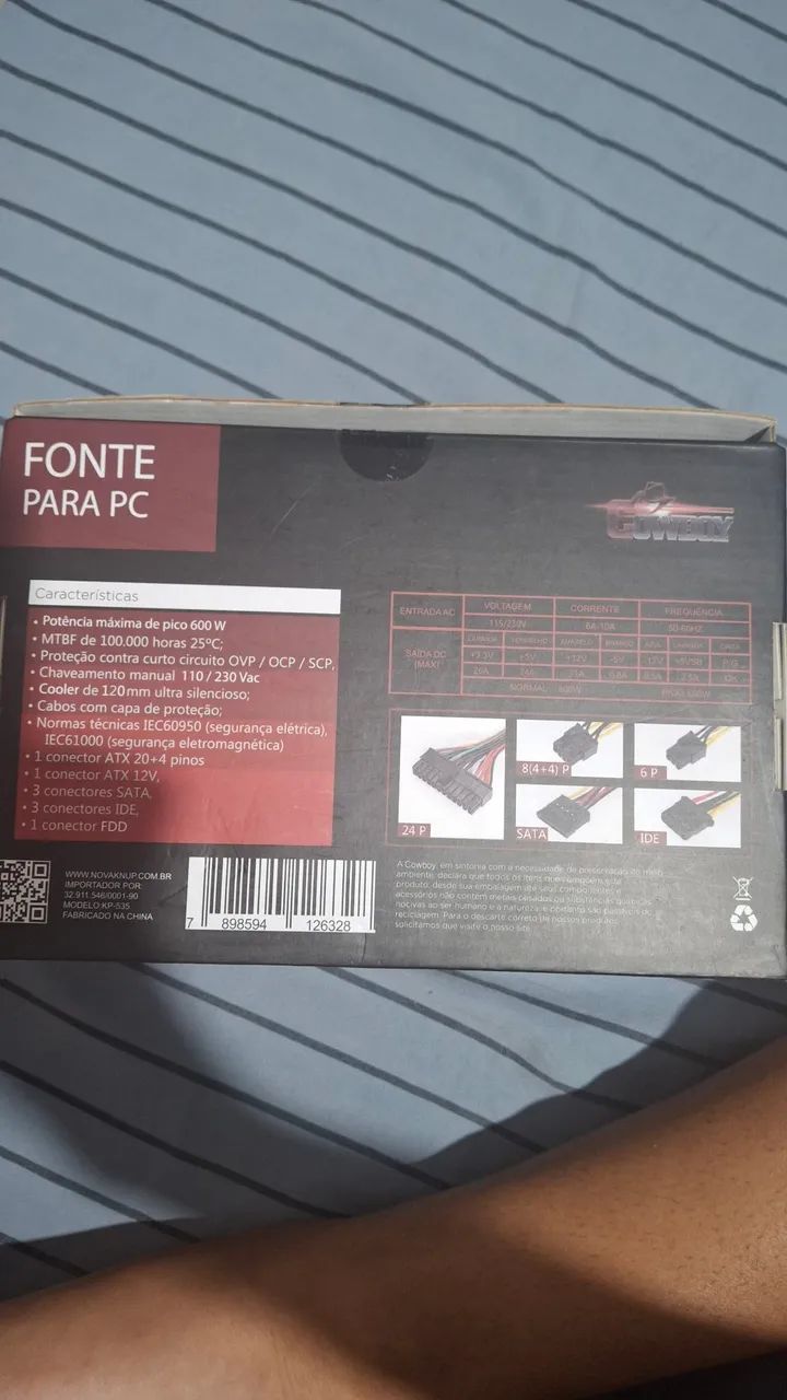 FONTE PARA PC 600W - Foto 2