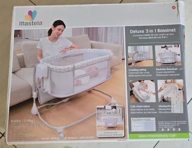 Berço Moisés Mastela Deluxe 3 em 1 com Bluetooth (Na Caixa!) - Foto 5