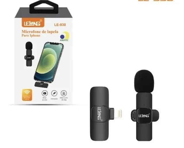 Microfone de Lapela S/fio Iphone Lightning Le-930 Lelong *ENTREGA GRÁTIS* - Foto 2