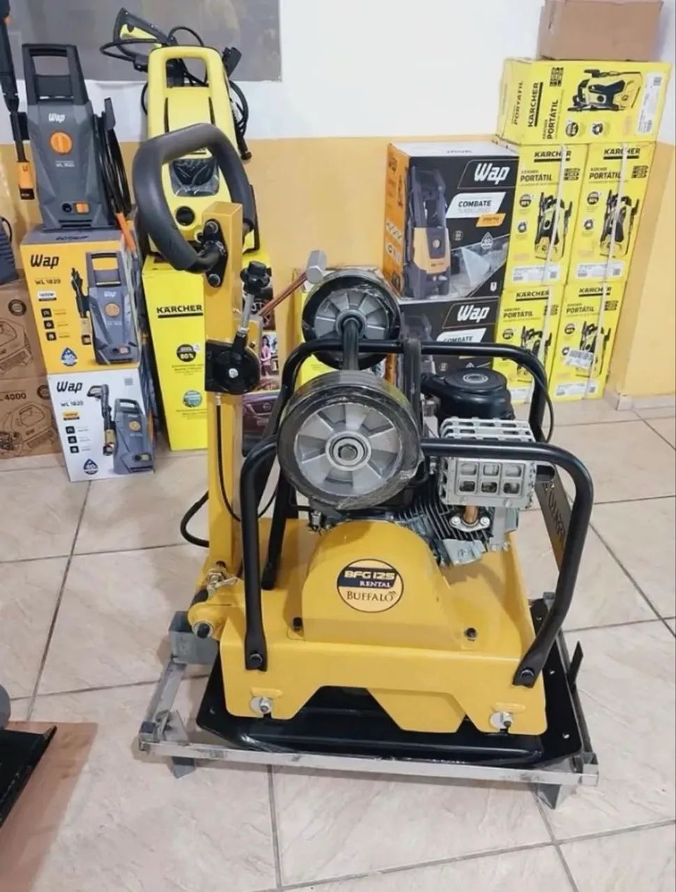 Placa vibratória 125kg a Gasolina 7.5 HP Profissional - Buffalo