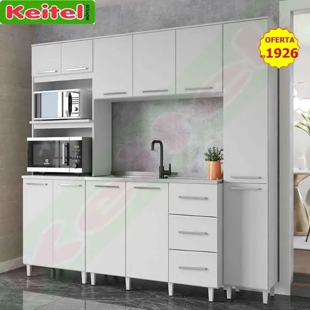 Cozinha Modulada Bianca Branco 4 Peças