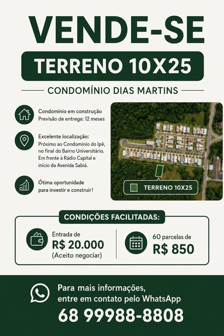 Lote de Terreno 10x25