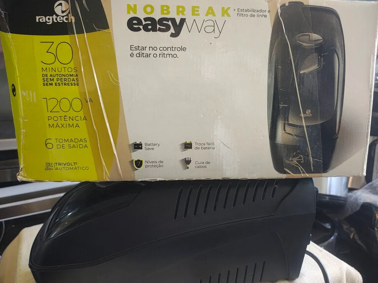 Nobreak Ragtech Easy Way 1200VA Trivolt - para retirada de pecas - Foto 5